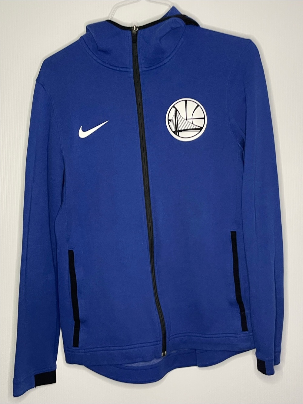Nike Royal Blue Full-Zip Hoodie Jacket with Team Patch